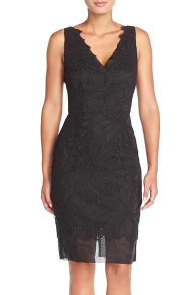 Trina Turk 'Agni' Lace Sheath Dress in Black