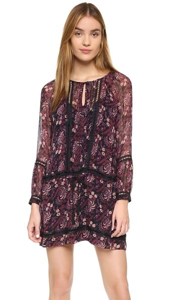 Twelfth St. by Cynthia Vincent Drop Waist Boho Mini Dress in Vintage Floral