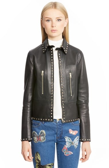 Valentino 'Rockstud' Leather Jacket in Black 