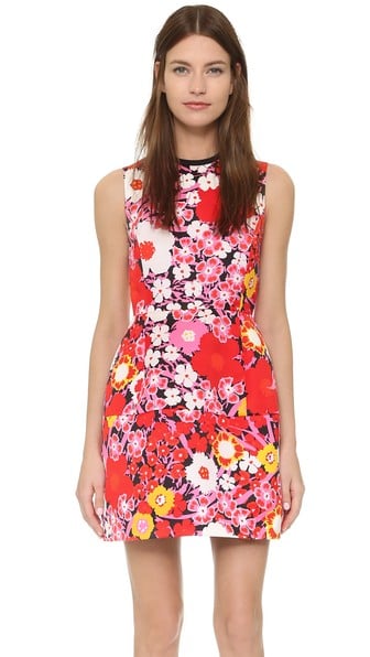 Victoria Victoria Beckham Print Dress in Berry Dianthus