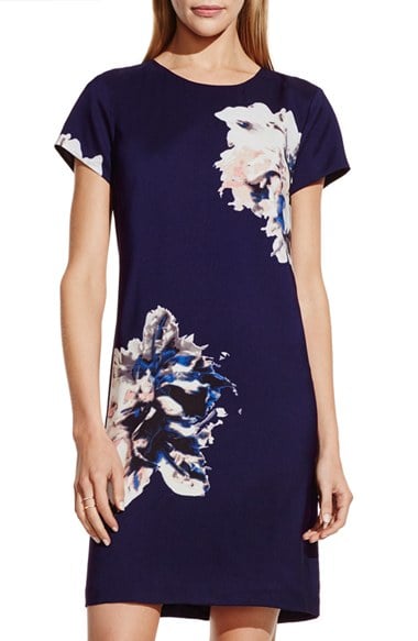 Vince Camuto Floral Print Shift Dress in Night Tide