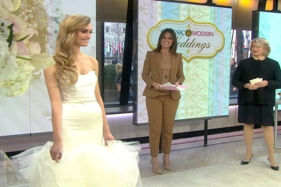 The mermaid wedding gown is just one of the top 2016 wedding trends that Martha Stewart featured on the Today show on Thursday, January 28, 2016. Be sure to check out her new book "Martha Stewart Weddings" and watch the video below for the latest wedding trends.