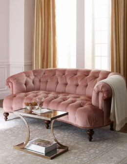 Old Hickory Tannery Brussel Blush Tufted Sofa. Neiman Marcus
