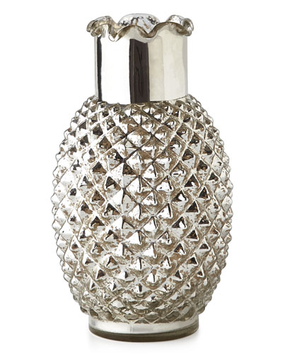 Nature-Inspired Pineapple Mercury-Glass Vases