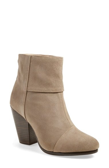 rag & bone 'Newbury' Bootie (Women) in Stone Suede