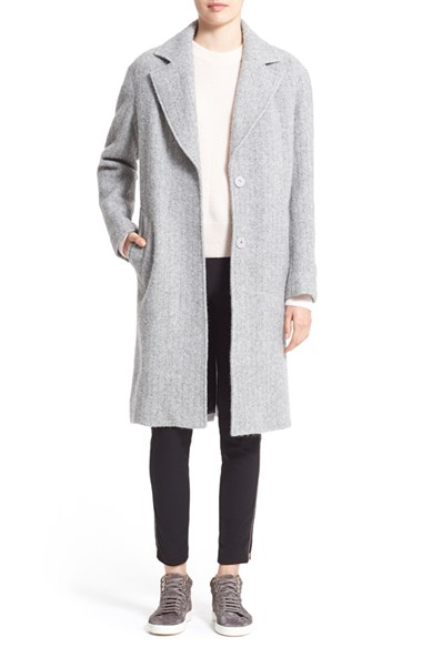 rag & bone 'Ray' Wool & Alpaca Coat in Grey Combo overcoats for winter 2016