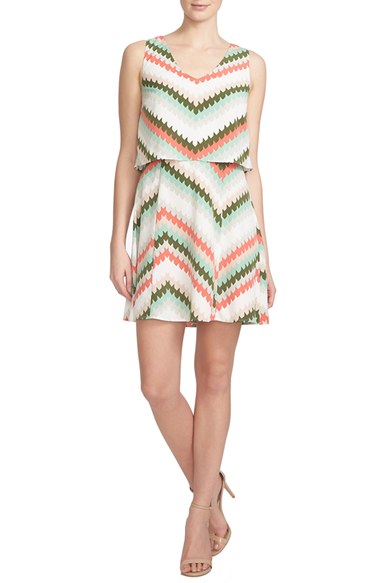 1.State Chevron Print Popover Dress