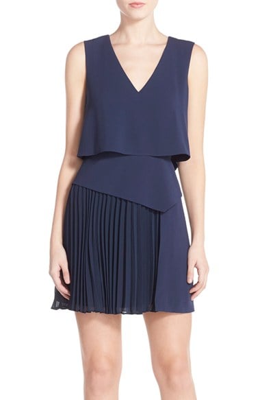 BCBGMAXAZRIA Georgette Popover Dress Dark Ink