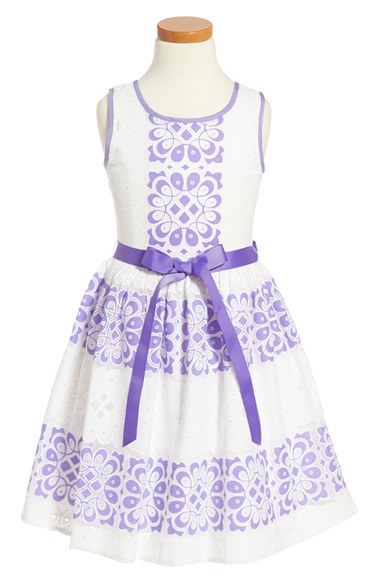 BLUSH by Us Angels Sleeveless Lace Dress (Big Girls) Purple