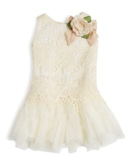 Biscotti Girls' Fairytale Romance Lace Dress - Sizes 2-6X Ivory Floral lace easter dresses for little girls