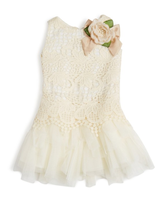 Biscotti Girls' Fairytale Romance Lace Dress - Sizes 2-6X Ivory Floral  lace easter dresses for little girls