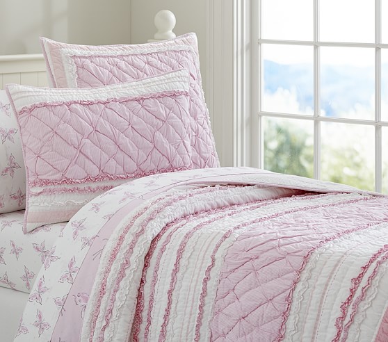 Brigette Ruffle Quilted Bedding Pottery Barn Kids
