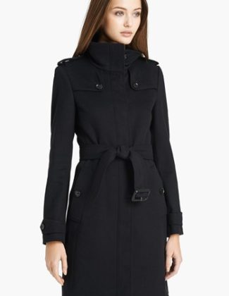 Burberry London 'Basingstoke' Wool & Cashmere Coat Black Nordstrom