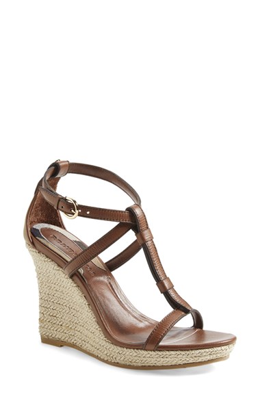 Burberry 'Wedland' Espadrille Wedge Sandal (Women) Tan Nordstrom