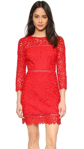 Cynthia Rowley Long Sleeve Lace Dress Red lace easter dresses 2016