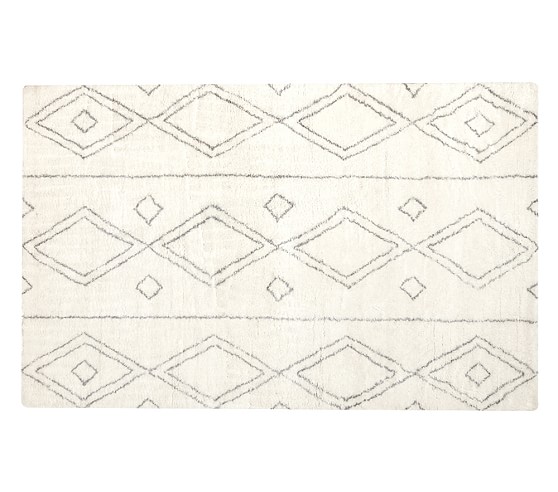 Delaney Diamond Pattern Rug - Gray Pottery Barn Kids
