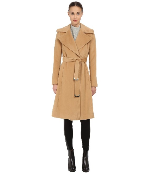 Diane von Furstenberg - Wrap Coat (Camel) Women's Coat