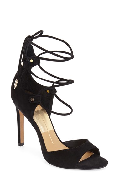 Dolce Vita 'Hazely' Lace-Up Sandal (Women) Black Suede