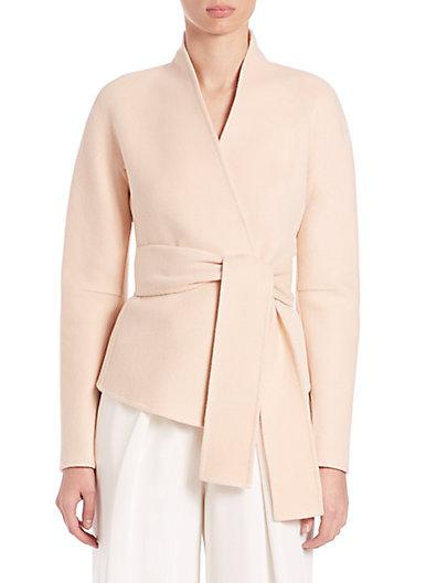Donna Karan Felted Cashmere Wrap Coat BlushDonna Karan Felted Cashmere Wrap Coat Blush