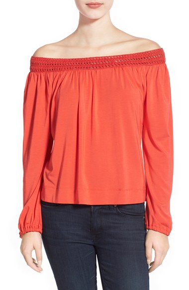 Ella Moss 'Bella' Off the Shoulder Top Rosa