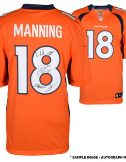 FANATICS AUTHENTIC DENVER BRONCOS AUTOGRAPHED NIKE ORANGE ELITE SUPER BOWL 50 CHAMPIONS JERSEY WITH MULTIPLE SIGNATURES - LIMITED EDITION #2-17, 19-49 OF 50