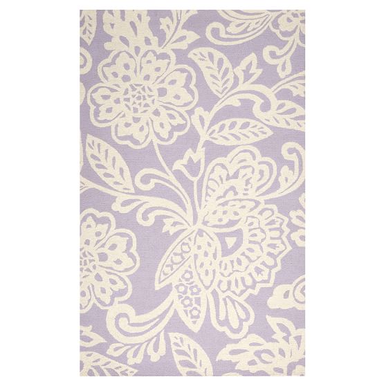 Fab Floral Rug in Lavender PB Teen Friends and Family Sale at 20% Off