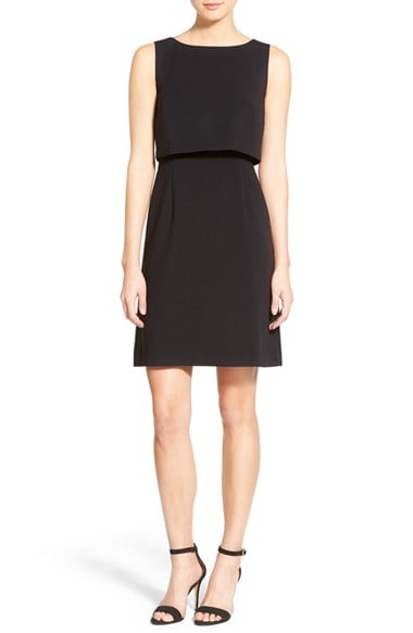 Halogen® Popover A-Line Dress (Regular & Petite) Black