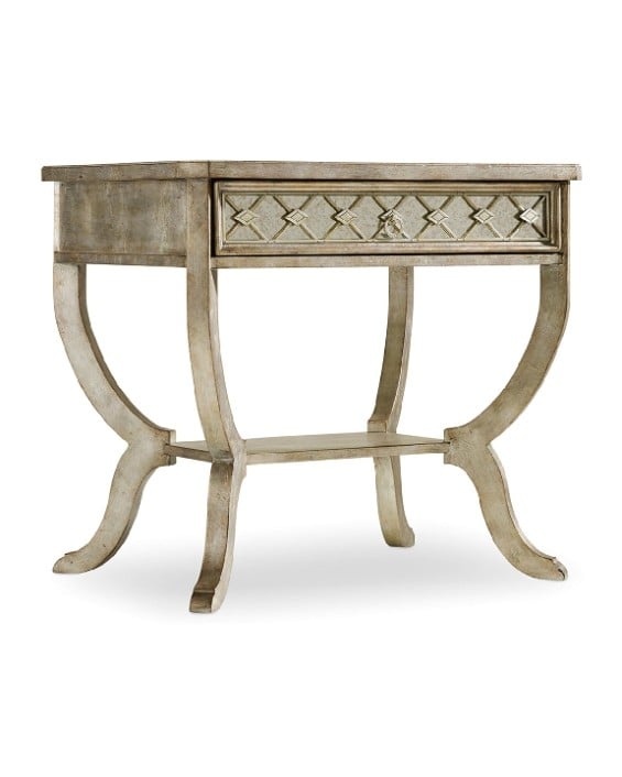 Hooker Furniture Hadleigh Nightstand with Silver-Leaf Finish