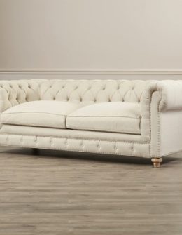 House of Hampton Tufted Moore Sofa Beige Grey Wayfair