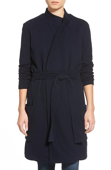 James Perse Robe Coat Navy Blue