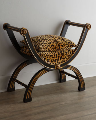 John-Richard Collection Leopard Print Macayla Bench