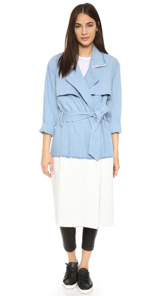 KENDALL + KYLIE Denim Trench Coat