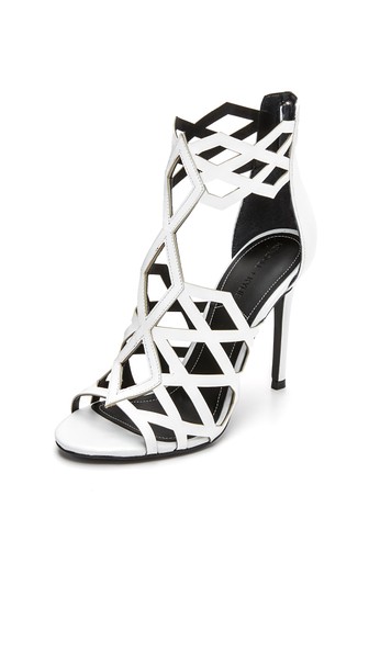 KENDALL + KYLIE Elena Lattice Sandals White
