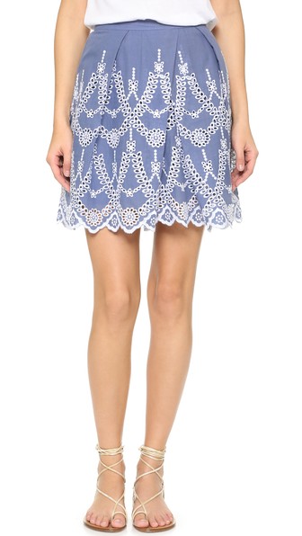 KENDALL + KYLIE Floral Eyelet Circle Skirt Tempest
