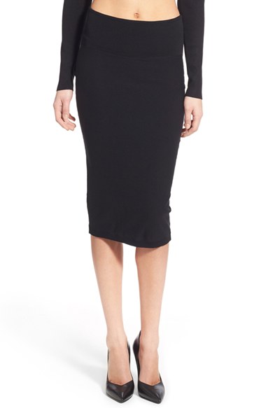 KENDALL + KYLIE Knit Black Pencil Skirt 