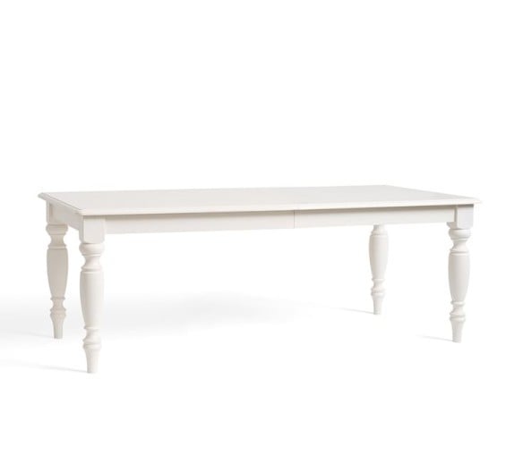 LACHMAN EXTENDING DINING TABLE Pottery Barn Artisinal White