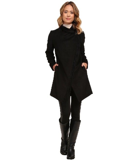 LAUREN by Ralph Lauren Fringe Edge Cowl Neck