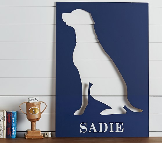 Lab Cut Out Dog Plaque Pottery Barn Kids Friends and Family Sale