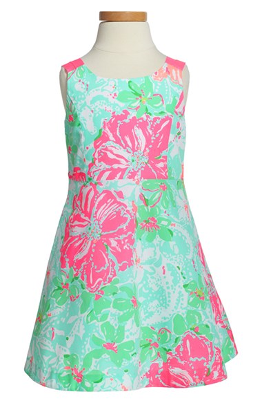 Lilly Pulitzer® 'Charlie' Dress (Toddler Girls, Little Girls & Big Girls) Poolside Blue