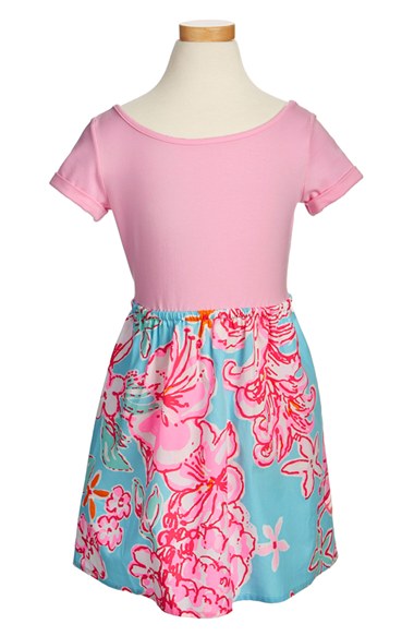 Lilly Pulitzer® 'Lacey' Fit & Flare Dress (Toddler Girls, Little Girls & Big Girls) Breakwater Blue Poolside Blue
