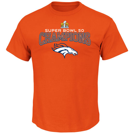 MAJESTIC DENVER BRONCOS ORANGE SUPER BOWL 50 CHAMPIONS CHOICE VIII T-SHIRT