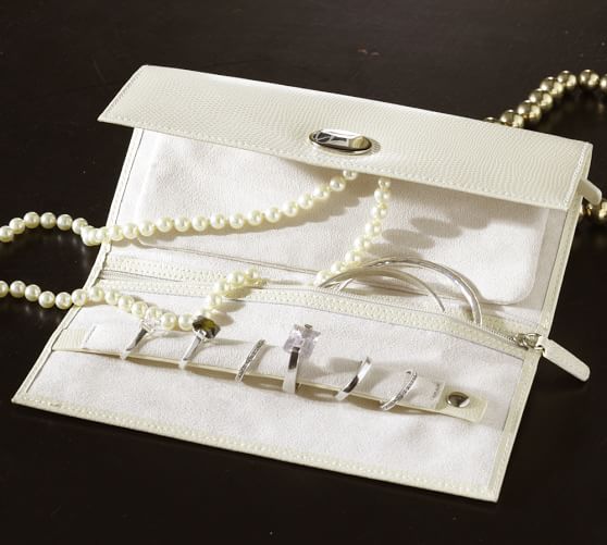 Pottery Barn MCKENNA LEATHER JEWELRY ROLL