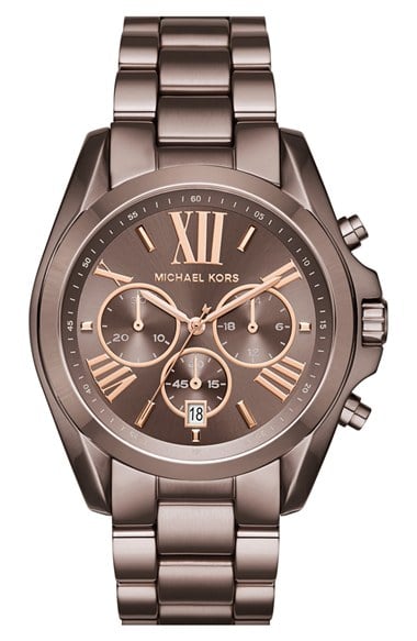 MICHAEL Michael Kors Michael Kors 'Bradshaw' Chronograph Bracelet Watch, 43mm Sable