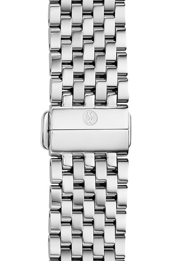 MICHELE 'Deco II' 18mm Bracelet Watchband Silver