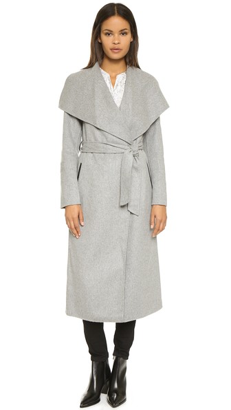 Mackage Mai Wrap Coat Light Grey wrap coats winter and spring 2016