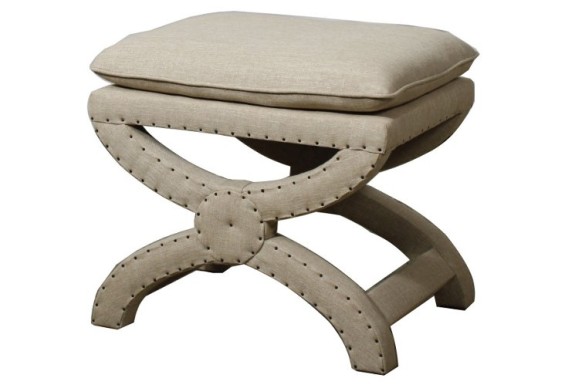 Madeline Pillow-Top Ottoman in Flax