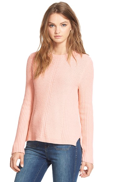 Madewell 'Holcomb' Texture Sweater Peach Blush Nordstrom Winter Clearance Sale