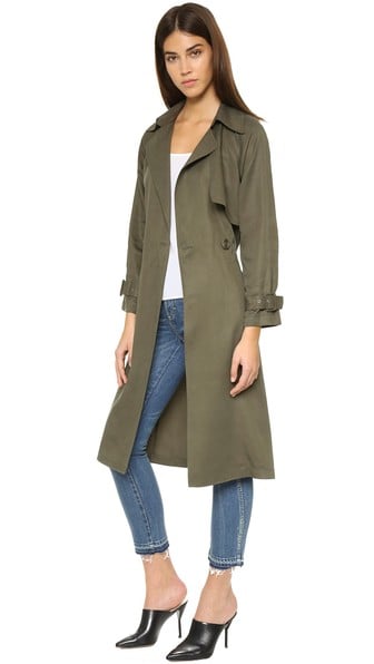 Mason by Michelle Mason Trench Coat Olive Green