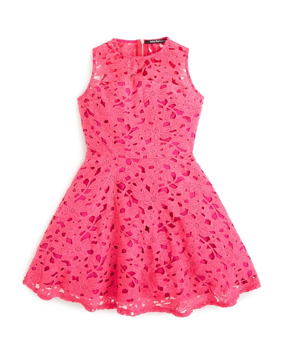 Miss Behave Girls' Floral Lace Dress - Sizes S-XL Pink lace easter dresses for little girls 2016 style