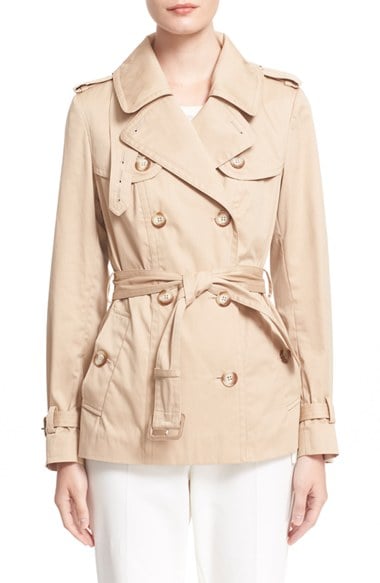 Moncler 'Moustelle' Water Resistant Trench Coat Khaki